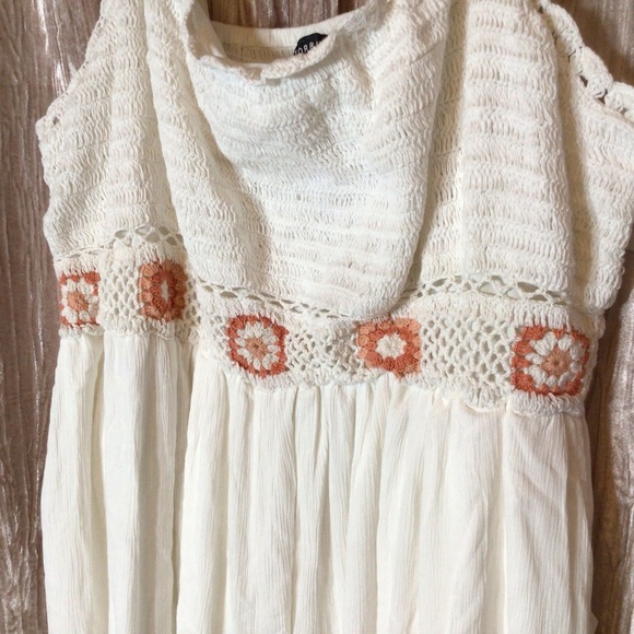 NWT TORRID 22 24 Crochet Maxi Gauze Smock Summer Peasant 3X Boho Pretty Girly - Picture 5 of 13